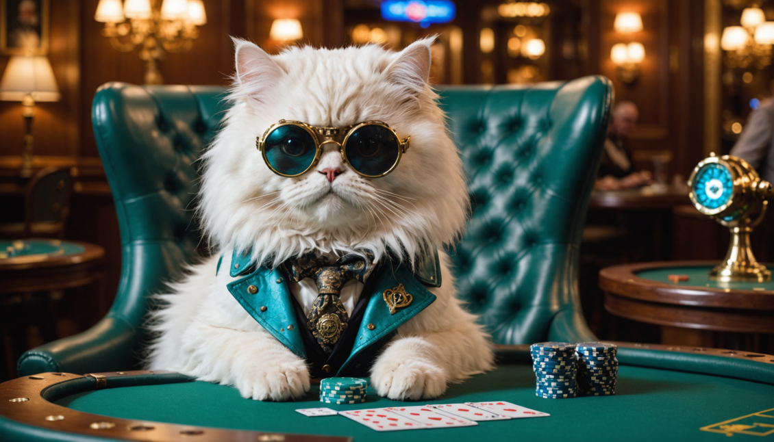 DoctorWhiskers at the poker table at Mandalay Bay